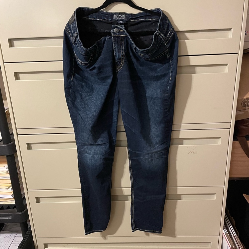 EUC Silver Suki Mid Super Skinny Jean Sz 24 Regular